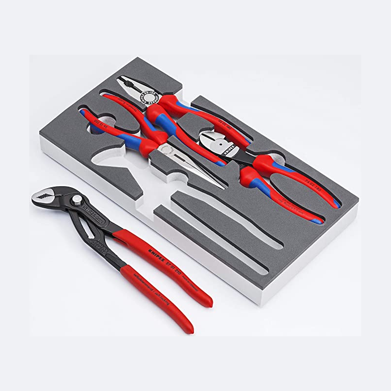 4 Piece Basic Pliers Set in Foam Tray