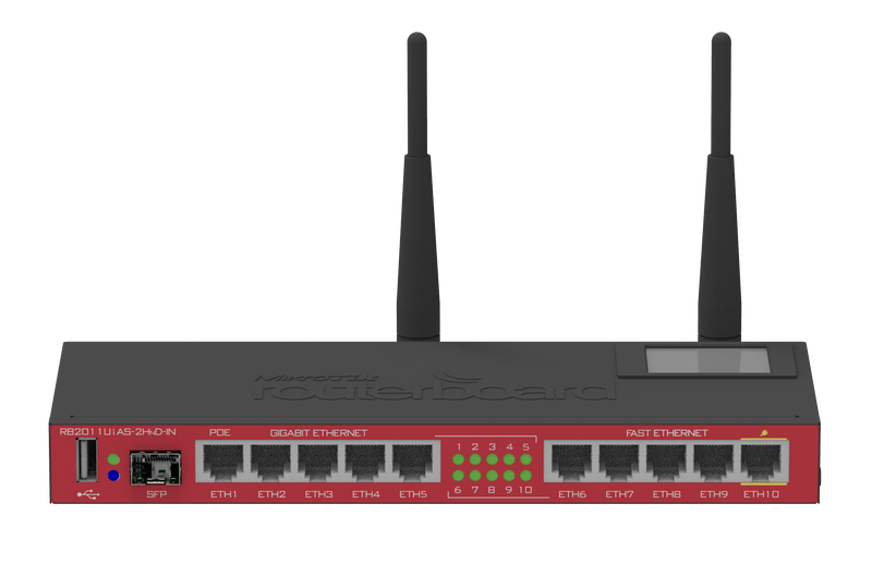 Mikrotik Routerboard RB2011UiAS-2HnD-IN Sfp Port plus 10 Port Ethernet