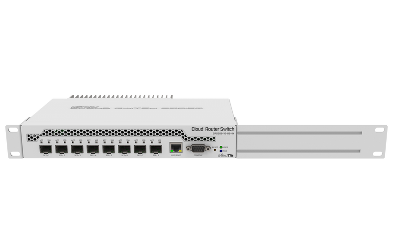 MikroTik 9-Port Desktop Switch, 1 Gigabit Ethernet Port, 8 SFP+ 10Gbps Ports (CRS309-1G-8S+IN)