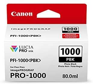 Canon 0546C002 CanonInk Lucia PRO PFI-1000 Photo Black Individual Ink Tank