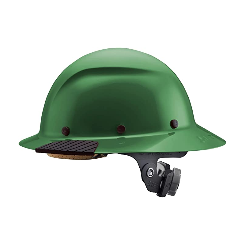 Lift Safety Dax Full Brim Hard Hat - Ratchet Suspension - Green