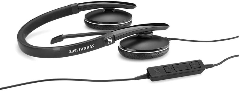 Sennheiser SC 160 USB (508315) - Double-Sided (Binaural) Headset for Business Professionals | with HD Stereo Sound, Noise Canceling Microphone, & USB Connector (Black), Black