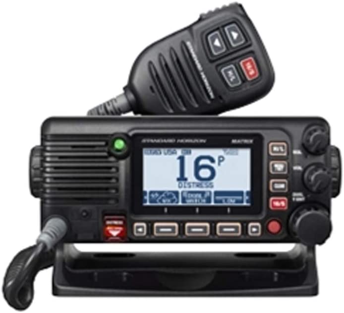 STANDARD HORIZON VHF w/Hailer, GPS, AIS Rcvr, N2K, Black