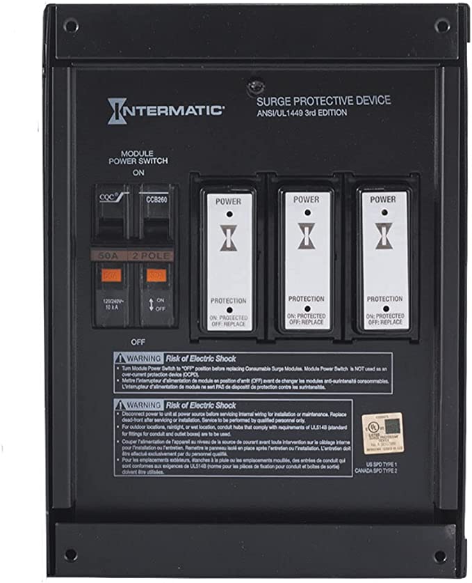 Intermatic Smart Guard IG2240-IMSK Whole Home Surge Protector,Black