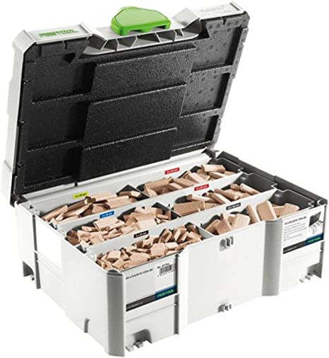 Festool 498899 Assorted Domino Beech Tenons and Cutters in T-Loc Systainer