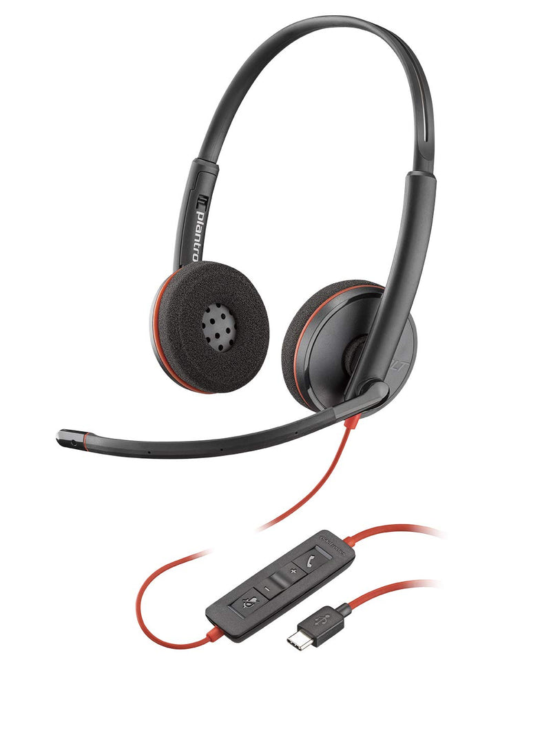 Plantronics Blackwire 3220 USB-C Headset, On-Ear Mono Headset, Wired