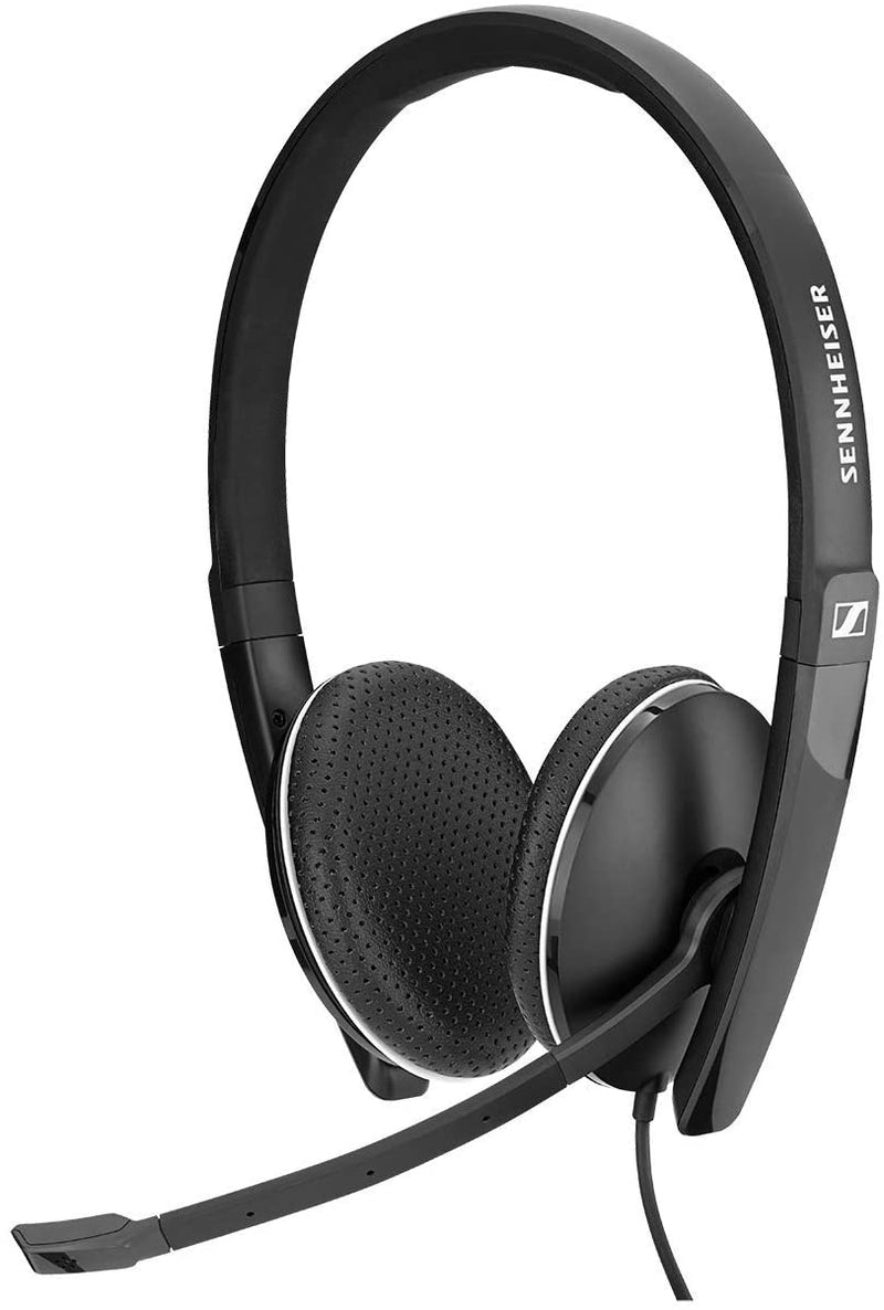 Sennheiser SC 160 USB (508315) - Double-Sided (Binaural) Headset for Business Professionals | with HD Stereo Sound, Noise Canceling Microphone, & USB Connector (Black), Black