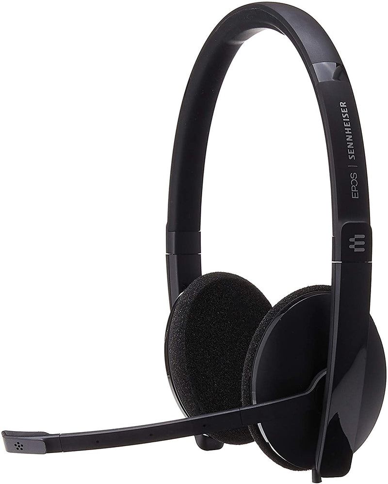 Sennheiser SC 160 USB (508315) - Double-Sided (Binaural) Headset for Business Professionals | with HD Stereo Sound, Noise Canceling Microphone, & USB Connector (Black), Black