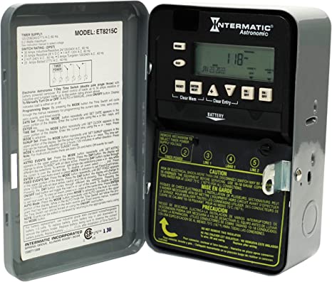 7-Day 30-Amps 2XSPST OR DPST Electronic Astronomic Time Switch, Clock Voltage 120-Volt-277-Volt NEMA