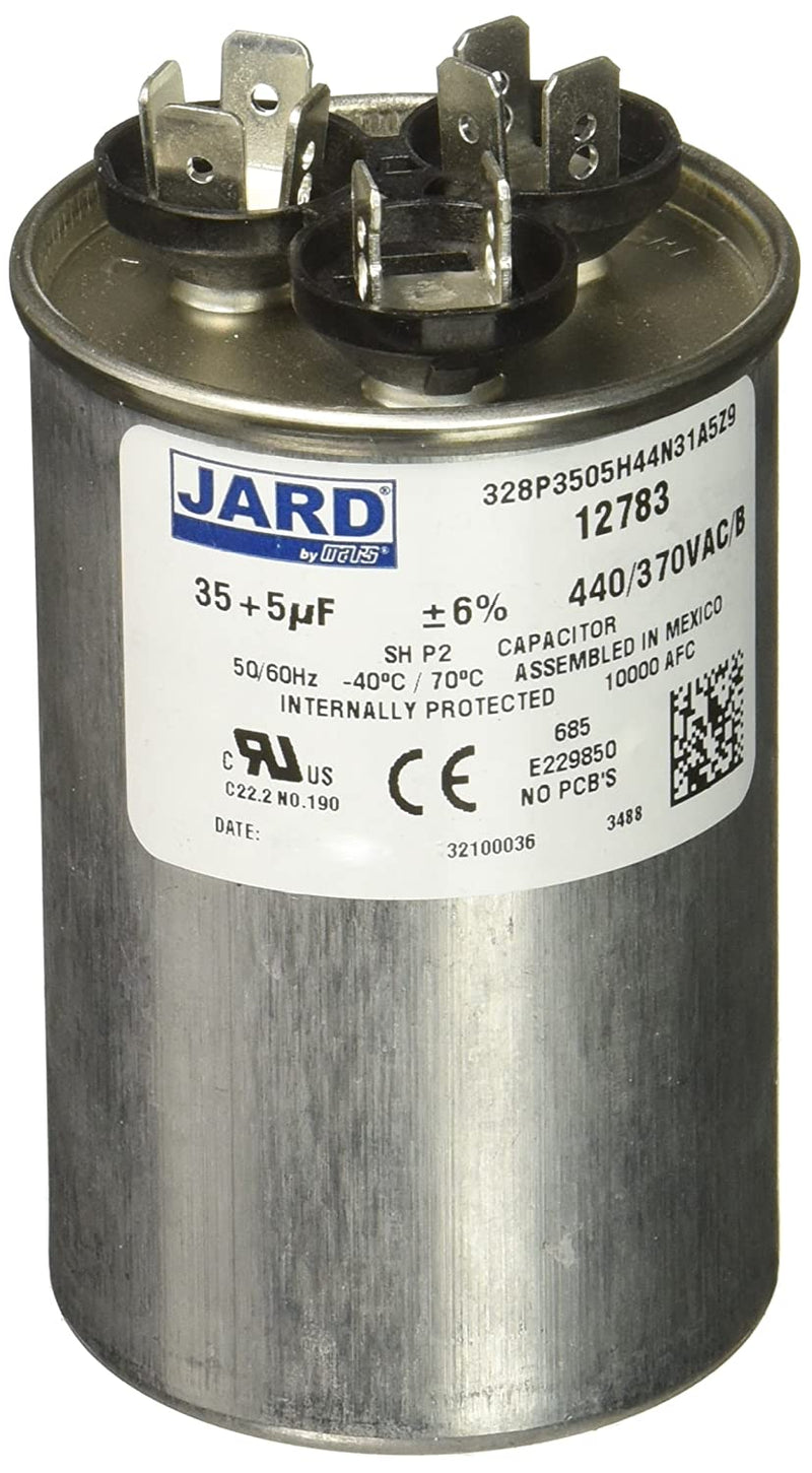 MARS - Motors & Armatures 12783 Round 35 + 5 uf MFD 440V VAC Motor Dual Run Capacitor