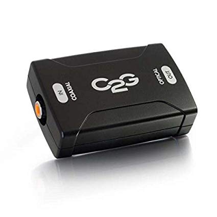 C2G 40018 Coaxial to Toslink Optical Digital Audio Converter