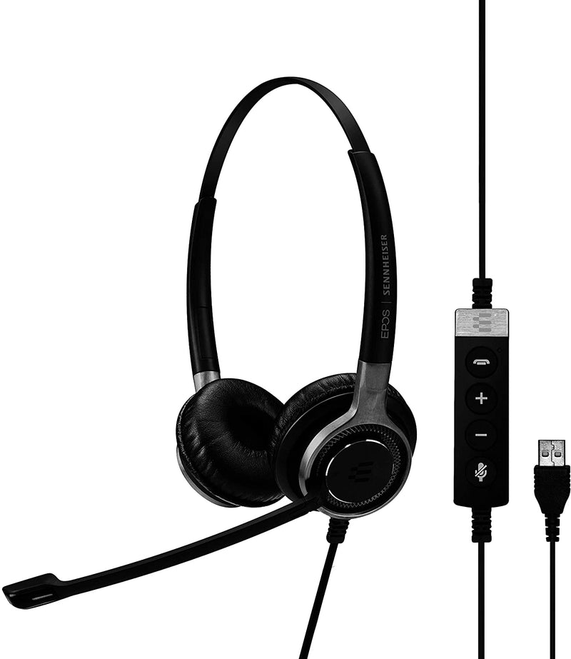 Sennheiser SC 660 USB ML (504553) - Double-Sided Business Headset | For Skype for Business | with HD Sound, Ultra Noise-Cancelling Microphone, & USB Connector (Black)